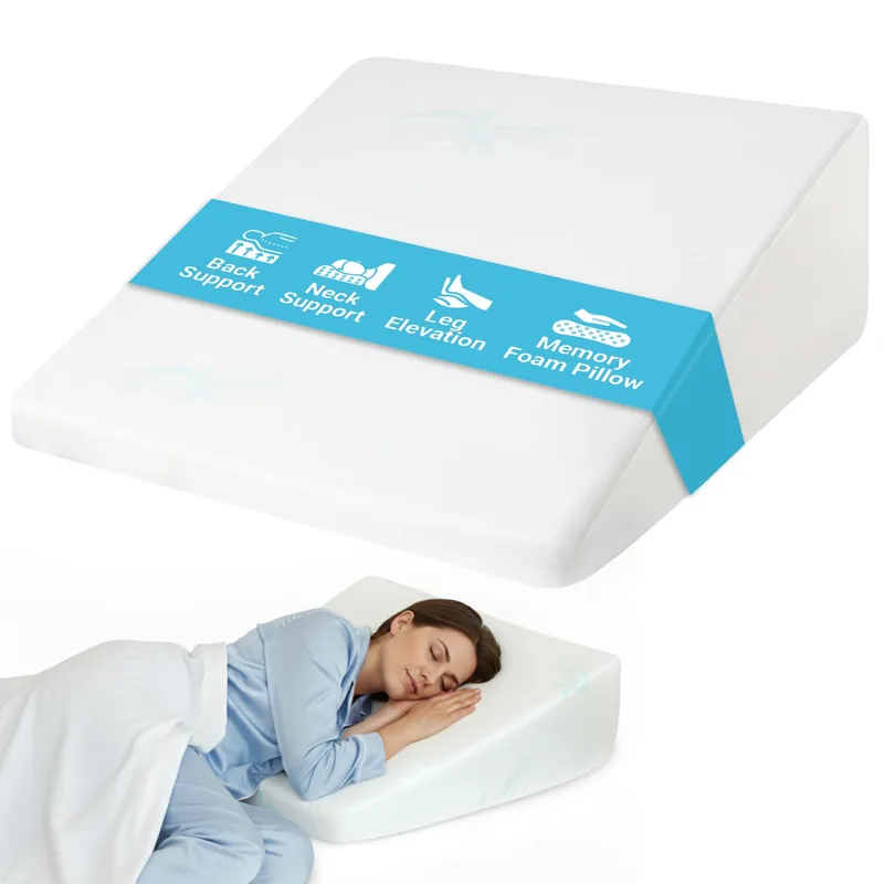 Xtreme Comforts Wedge Pillow Headboard | 7 Inch Bed Wedge Pillow Cushion for Sleeping, Reading, and Lounging | Multi-Use Support for Upright Rest, Back Support & Leg Elevation