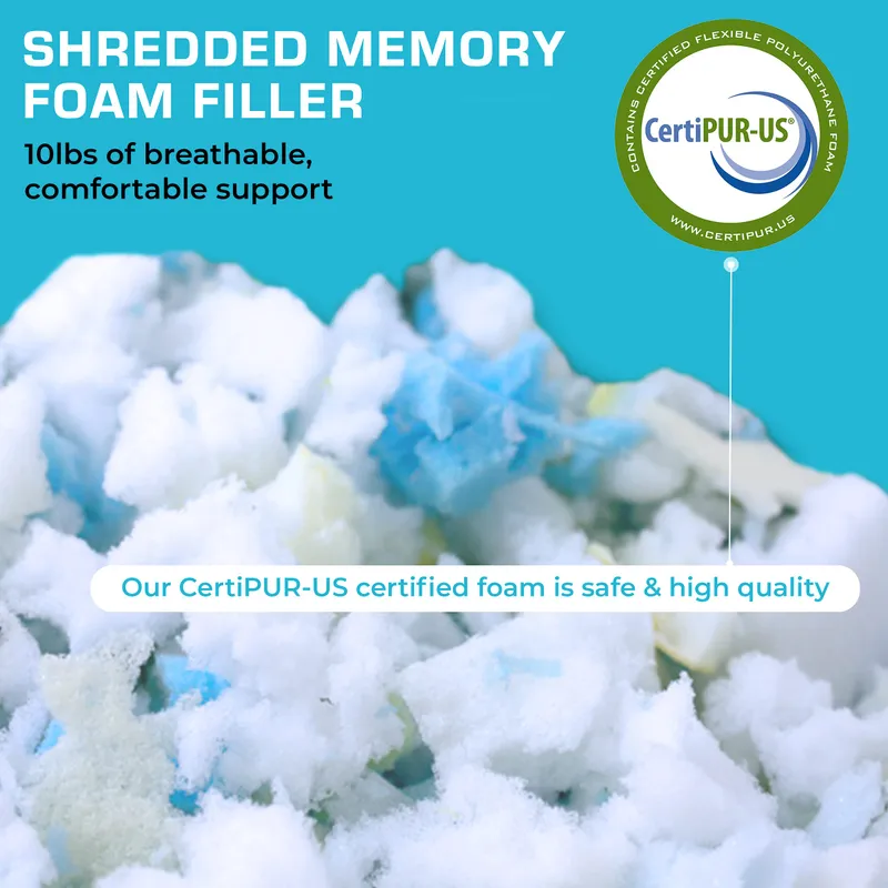 Xtreme Comforts 10 LBS Bean Bag Filler w/Shredded Memory Foam Filling - Stuffing Material for Couch Pillows, Cushions, Bean Bag Refill Poly Fil/Polyfill Stuffing Needs (Ten Pounds) — image 2