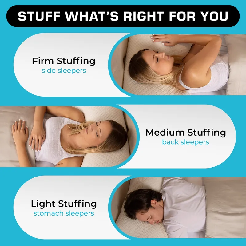 Xtreme Comforts Memory Foam Pillows | GREENGUARD Certified Adjustable Shredded Foam Fill for Personalized Support | King Bed Pillows for Side, Back & Stomach Sleepers | Pillows King Size — image 5