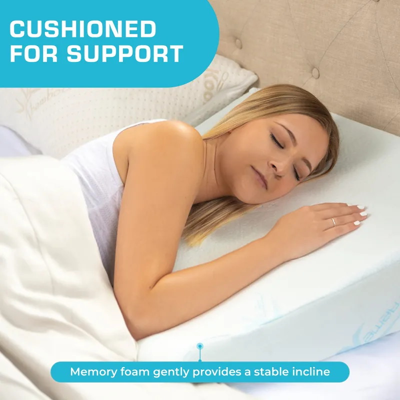 Xtreme Comforts Wedge Pillow Headboard | 7 Inch Bed Wedge Pillow Cushion for Sleeping, Reading, and Lounging | Multi-Use Support for Upright Rest, Back Support & Leg Elevation — image 6