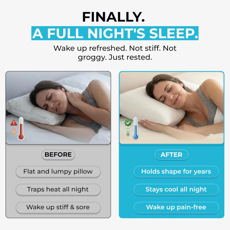 Xtreme Comforts Memory Foam Pillows | GREENGUARD Certified Adjustable Shredded Foam Fill for Personalized Support | Bed Pillows for Side, Back & Stomach Sleepers | Removable Cover | Standard Size — image 7