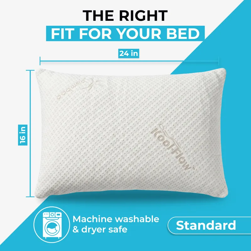 Xtreme Comforts Memory Foam Pillows | GREENGUARD Certified Adjustable Shredded Foam Fill for Personalized Support | Bed Pillows for Side, Back & Stomach Sleepers | Removable Cover | Standard Size — image 8