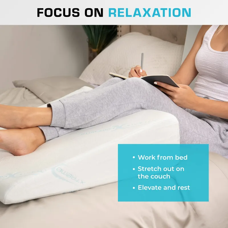 Xtreme Comforts Wedge Pillow Headboard | 7 Inch Bed Wedge Pillow Cushion for Sleeping, Reading, and Lounging | Multi-Use Support for Upright Rest, Back Support & Leg Elevation — image 8